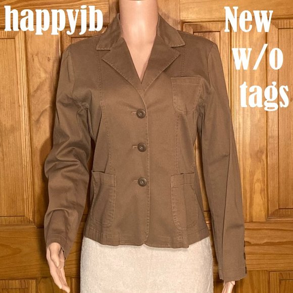 NWOT Vintage Rafaella Stretch Twill Blazer Jacket Size 12 - Picture 2 of 10